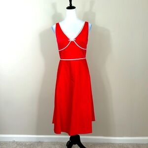 Red sleeveless dress with white trim Size10 Brand new, no wear, …